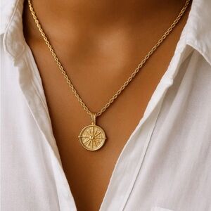 Elegant Gold Medallion Necklace